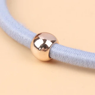 AAS-ยางรัดผมเส้นเล็ก ลูกปัดสีทองน่ารัก พร้อมส่ง