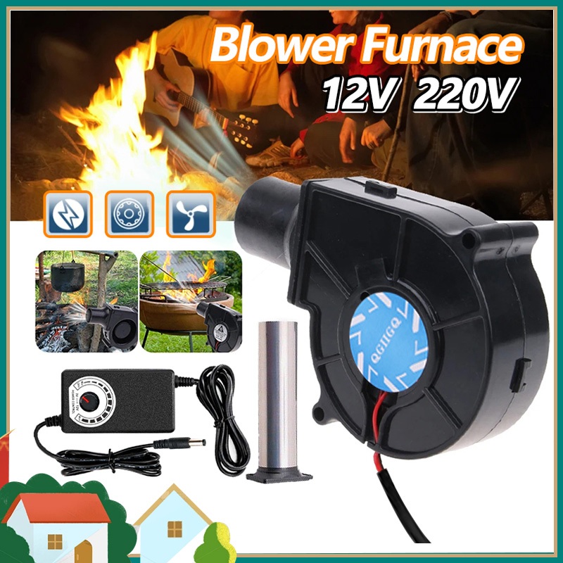 🔥 ปรับความเร็วลมได้ 🔥เครื่องเป่าลมพร้อมหัวฉีดทรงกลม 12v  พัดลมโบลเวอร์   ปริมาณลมขนาดใหญ่ เสียงรบกวนต่ำ