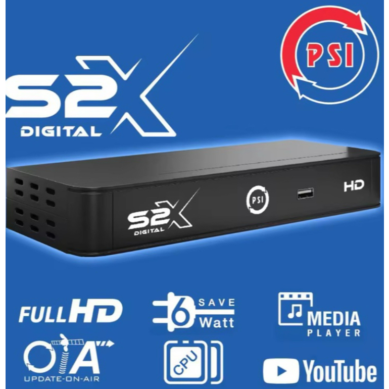 PSI S2X สำหรับ C - KU  S2 HD กล่องรับสัญญาณจานดาวเทียม มือสอง สภาพเยี่ยม กล่องกับรีโมท เท่านั้น