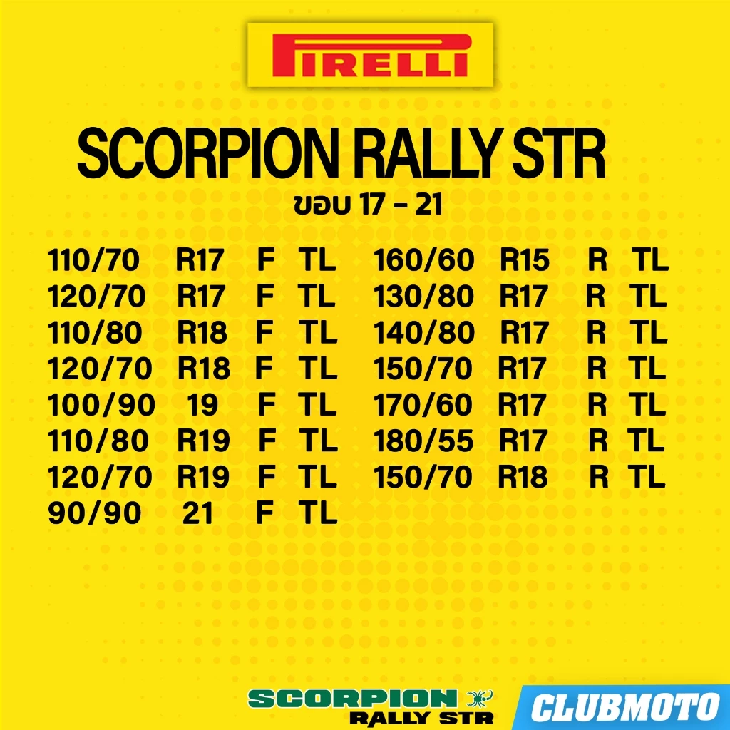 ยาง PIRELLI SCORPION RALLY STR สำหรับ BMW R1200GS / VERSYS / KTM thumbnail 3