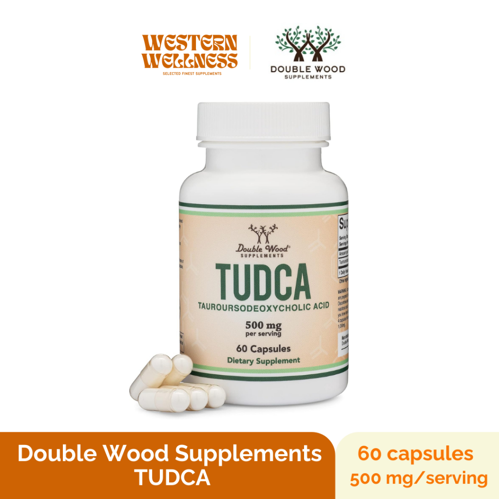 Double Wood - TUDCA Bile Salts Liver Support Supplement (500mg/Servings - 60 Capsules)
