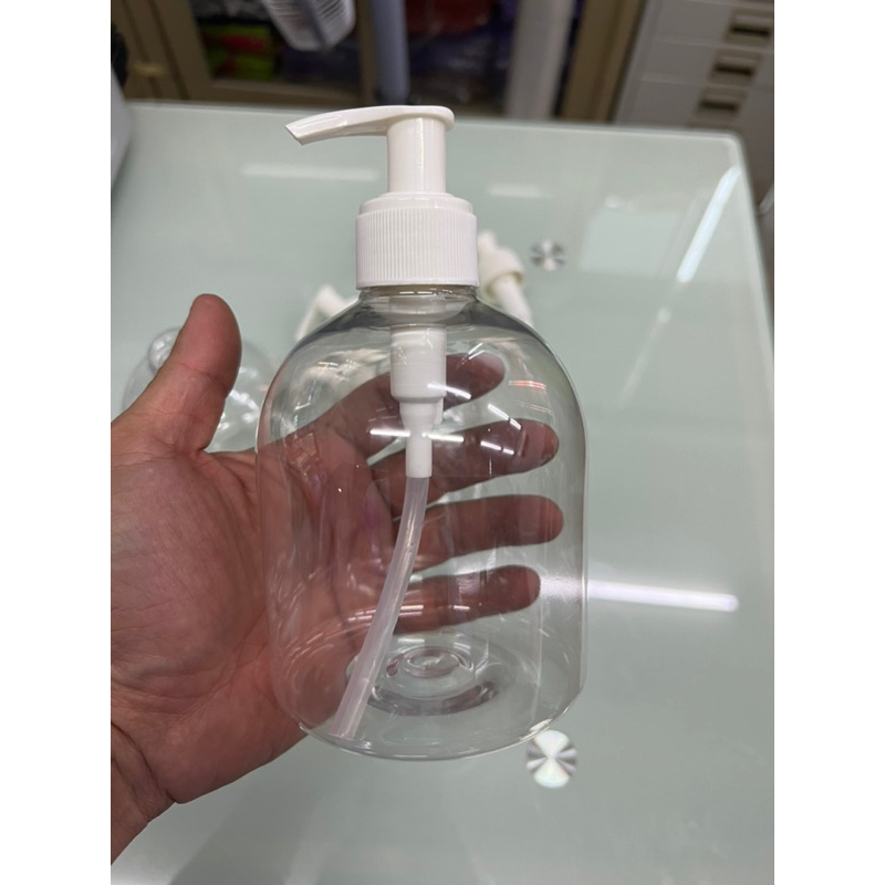 ขวดปั๊ม ขวดหัวปั๊ม ขวดฝาปั๊ม ขวดเจล pet 300 450 500 ml ใส่เจล ใส่สบู่ ยาสระผม