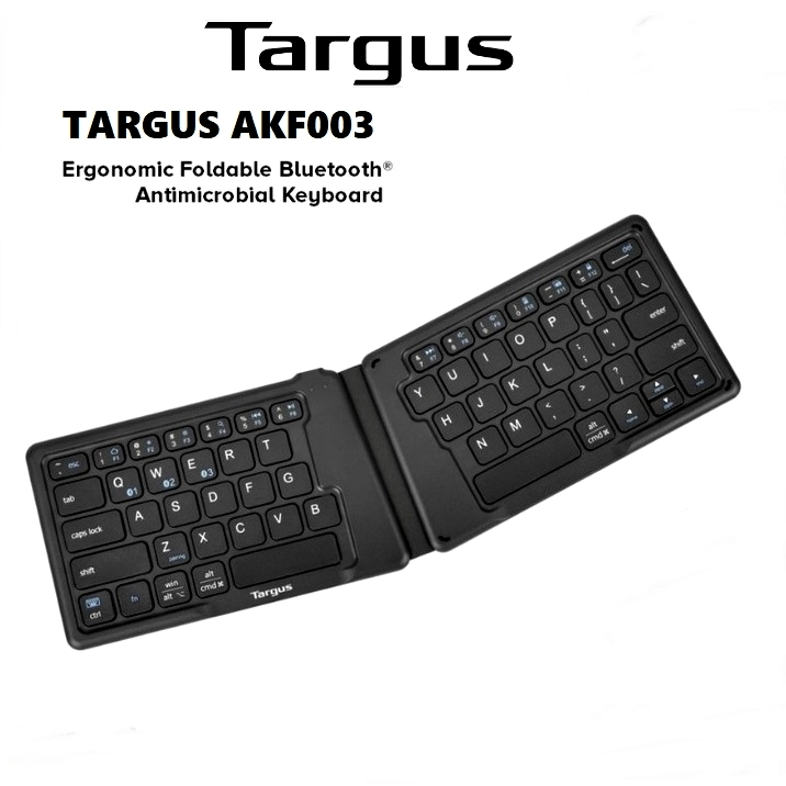 Targus AKF003 Ergonomic Foldable Bluetooth Keyboard คีย์บอร์ดไร้สาย พับได้ เชื่อมต่อได้หลายอุปกรณ์