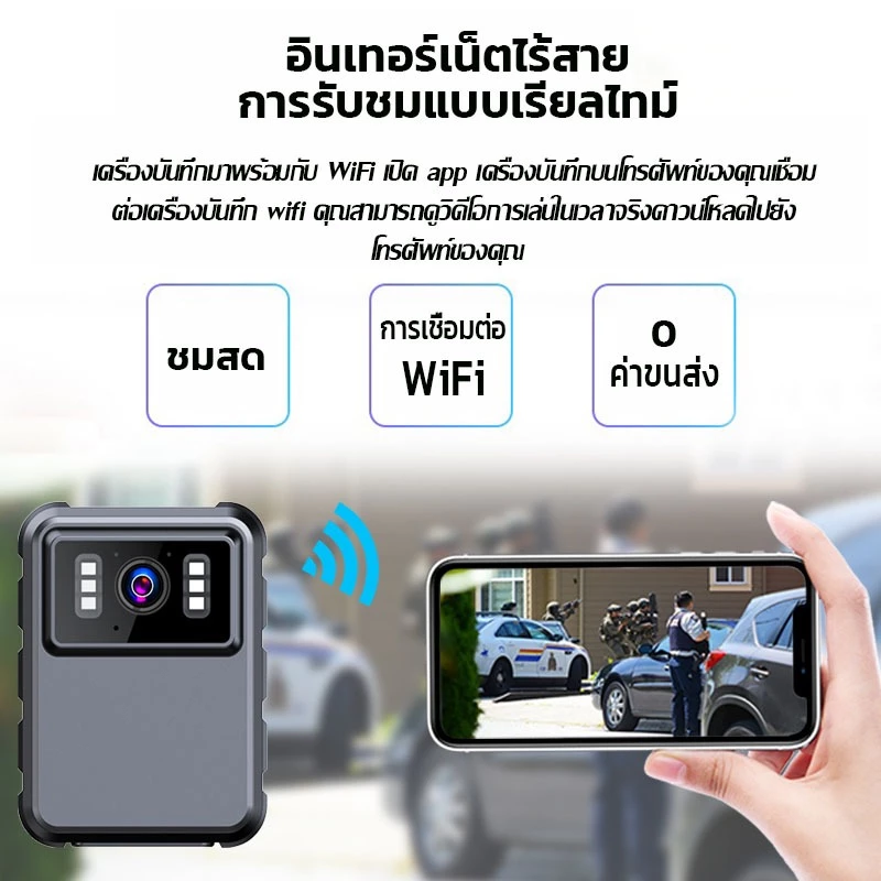 กล้องแอคชั่น กล้องแอคชั่นแคมเมรา Full HD 4K กล้อง GoPro กล้องกันน้ำ กล้องบันทึกภาพ กล้องถ่ายภาพ กล้องติดหมวก body camera thumbnail 6