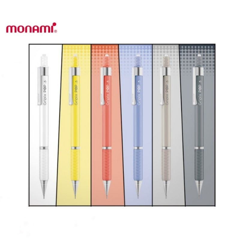 Monami ดินสอกด รุ่น GRIPIX POP ขนาด 0.5 มม. ด้ามโทนสีพาสเทล น้ำหนักเบา (ราคาต่อ 1 ด้าม)