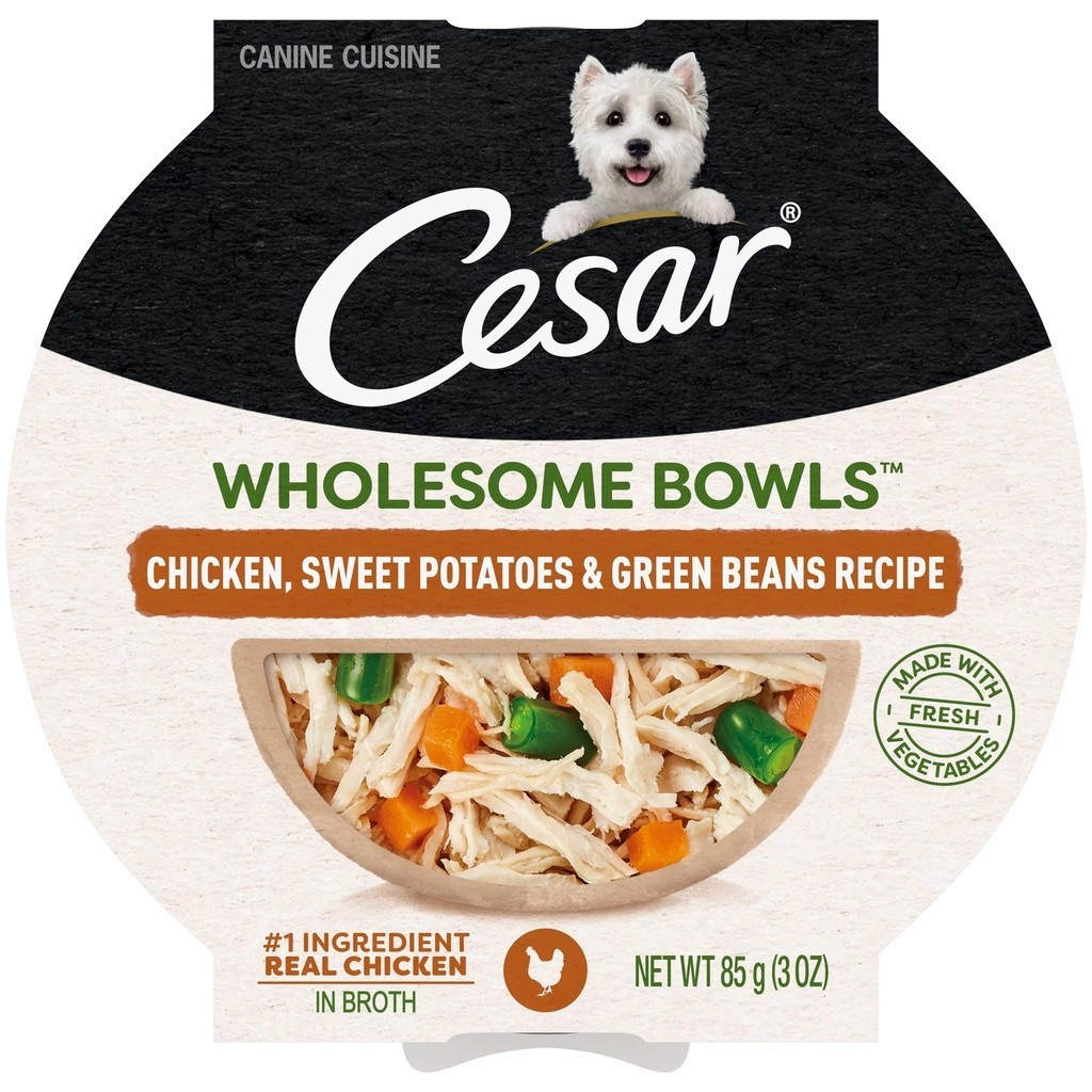 Cesar wholesome bowls ซีซาร์ โฮลซัม โบวล์ อาหารเปียกสำหรับสุนัข อายุ 1ปีขึ้นไป ขนาด 85g.