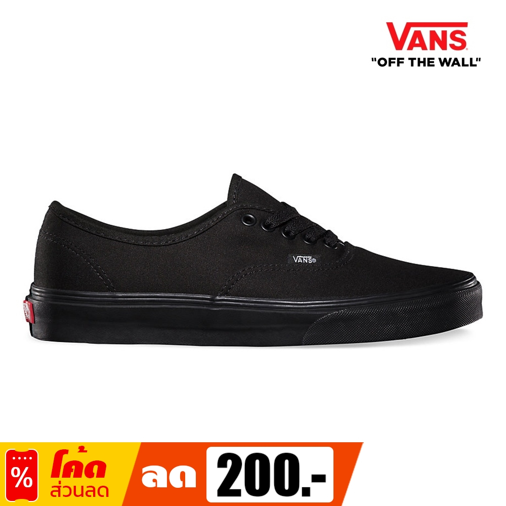 [แท้ 100%] VANS รองเท้า Authentic - Black/Black [VN000EE3BKA] (Core Classic)