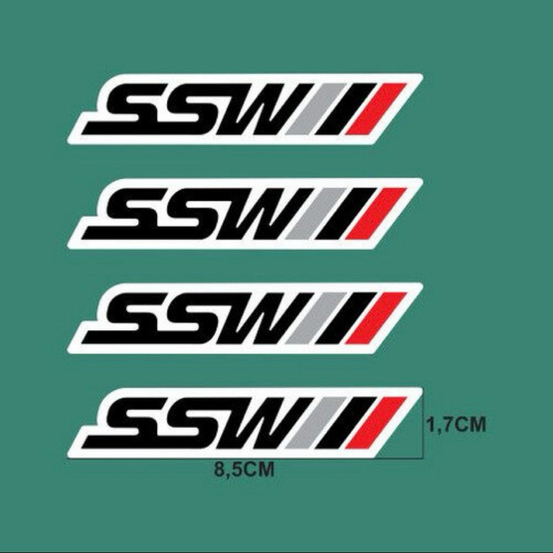 สติ๊กเกอร์ขอบล้อ SSW งานตัด