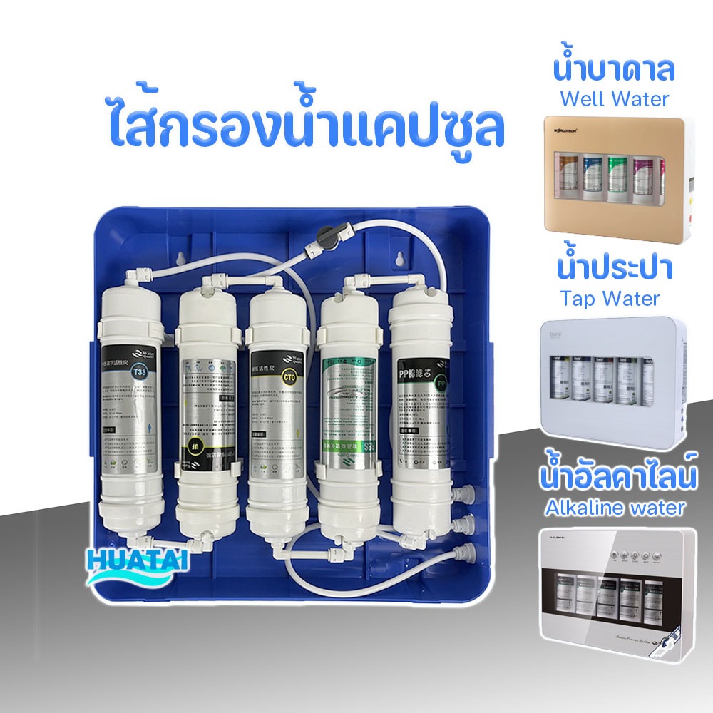 ไส้กรองน้ำแคปซูล Huatai Water Filter Capsule PP UDF CTO UF T33 RESIN Alkaline