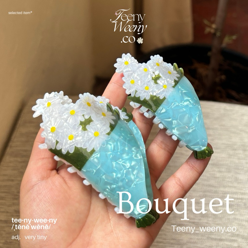 new! Daisy Bouquet กิ๊บหนีบผมดอกไม้ พร้อมส่งร้านไทย ——teenyweeny.co