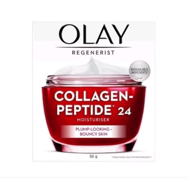 ผลิต 1/2026) spf30 Olay Regenerist Collagen-Peptide24 Moisturizer Cream 50g ครีมลดเลือนริ้ว เนื้อบางเบา