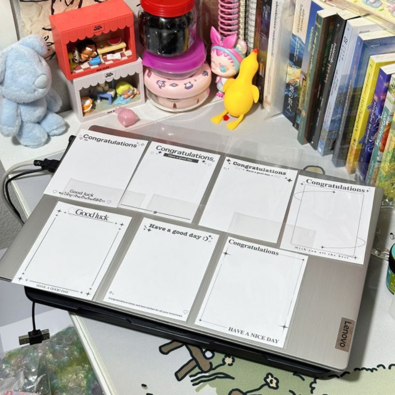 การ์ด แผ่นรอง Congratulations 8.6 cm*11.5 cm การ์ดปัจฉิม(1 เซ็ต 5 ใบ) การ์ด + ซอง ขนาดใหญ่ พร้อมส่ง - รูปที่ 2