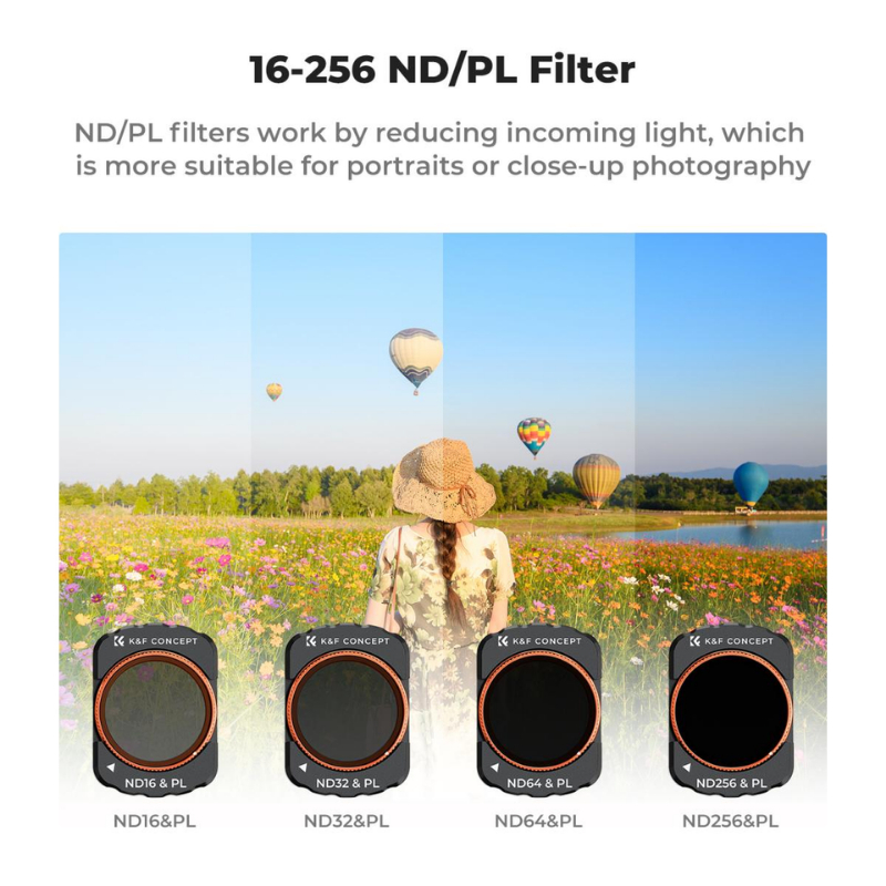K&F DJI OSMO Pocket3 Filter UV+CPL+ND16/PL,ND32/PL,ND64/PL,ND256/PL (SKU.2149)