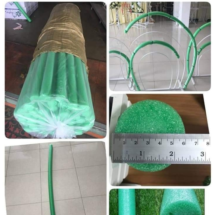 โฟมเส้น โฟมจัดดอกไม้ โฟมสีเขียวเป้นเส้นๆๆ  ใช้จัดดอกไม้ จัดซุ้ม ดัดได้ งอได้