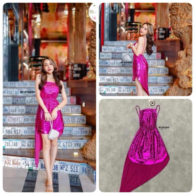 งานป้าย BT studio เดรสสายเดี่ยวเว้าหลัง มือ 1 Size S M L