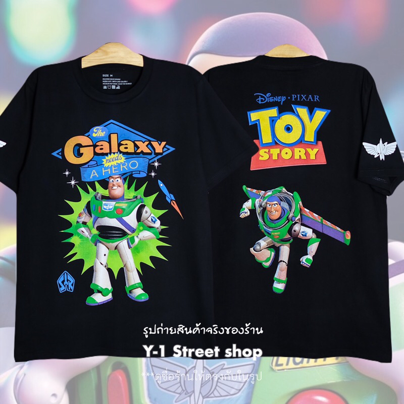 เสื้อยืดToy Story Buzz Lightyear บัซ ไลท์เยียร์ ผ้าคอตตอน100% ไม่มีตะเข็บด้านข้าง