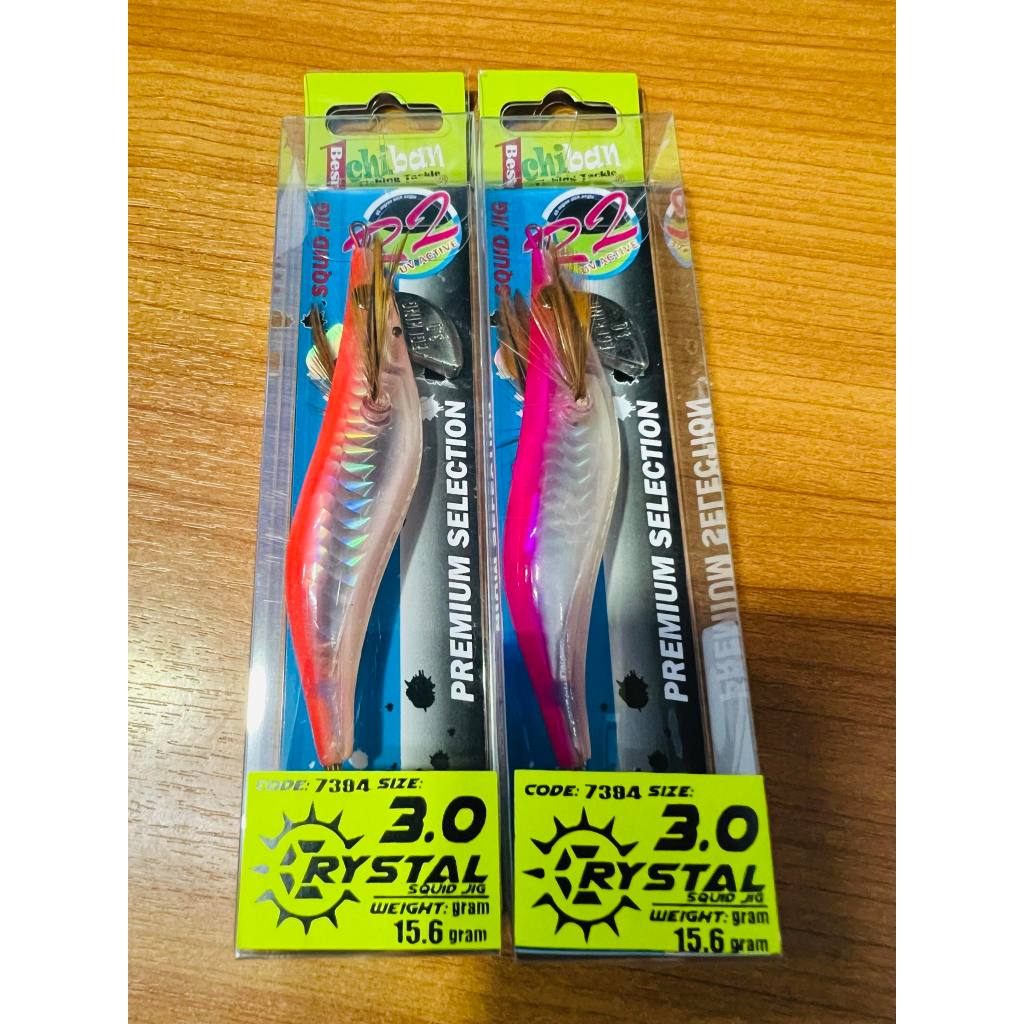 เหยื่อ EGIKING 7394 CRYSTAL SERIES Size 3.0 น้ำหนัก 15.6g. โยตกกุ้ง ตกหมึก