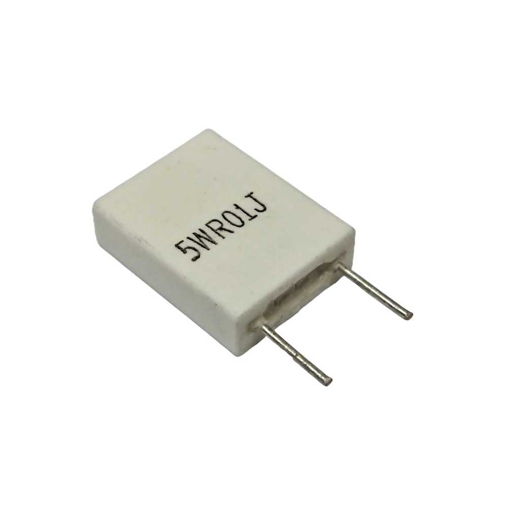 R Resistor ตัวต้านทาน 0.01Ω , 0.1Ω , 0.15Ω , 0.22Ω , 0.25Ω ,0.33Ω , 0.47Ω 5W 5% Non-Inductive
