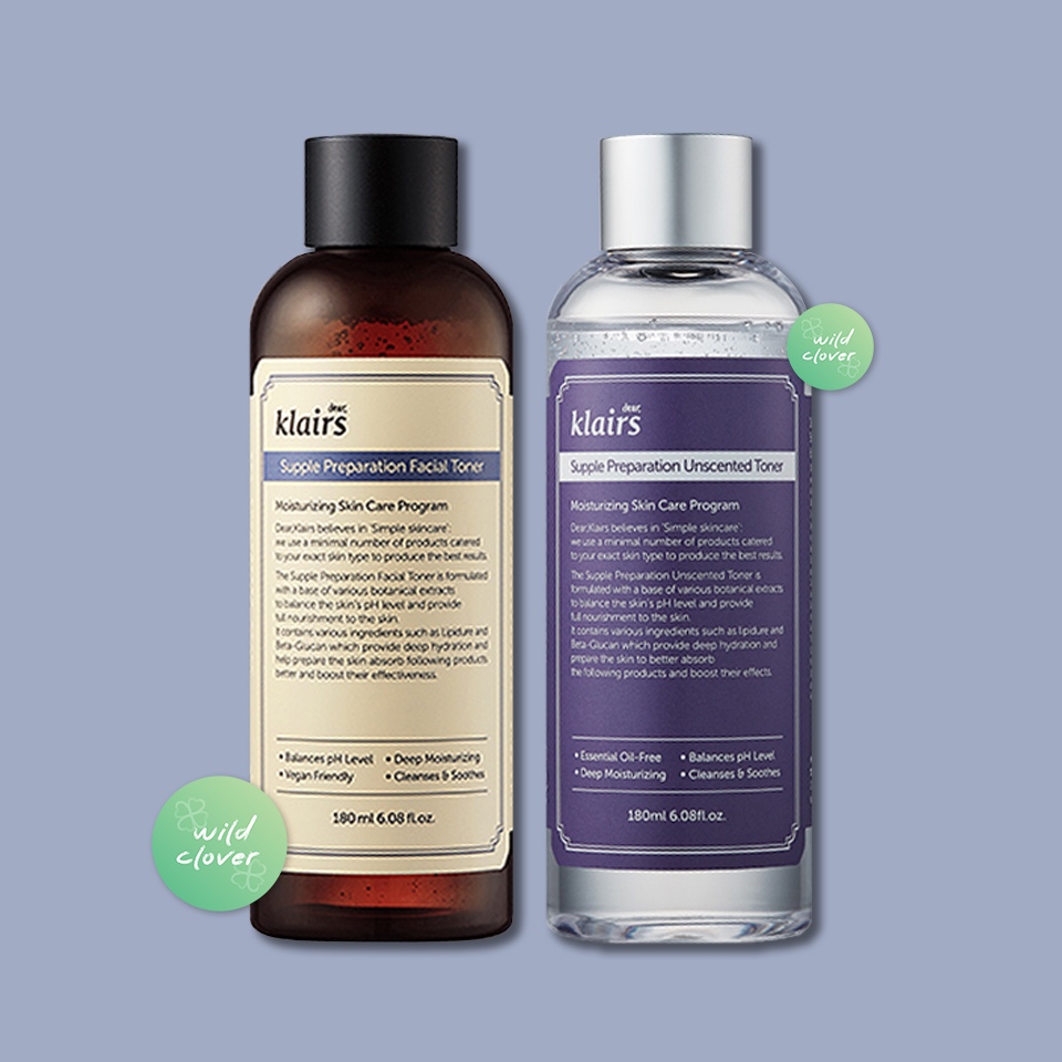 🍀 DEAR KLAIRS : แท้พร้อมส่ง exp.2028 supple preparation facial toner & unscented toner 180ml