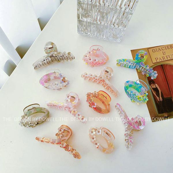 กิ๊บหนีบผมหนีบผม รุ่น Flowers Crystal