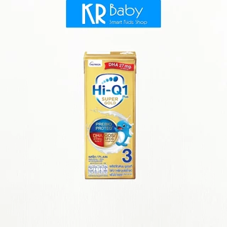 UHT ไฮคิว 1 พลัส สูตร3 หรือ สูตร4 ซูเปอร์โกลด์ HIQ Supergold UHTรสจืดขนาด 180มลx 27 กล่องทอง