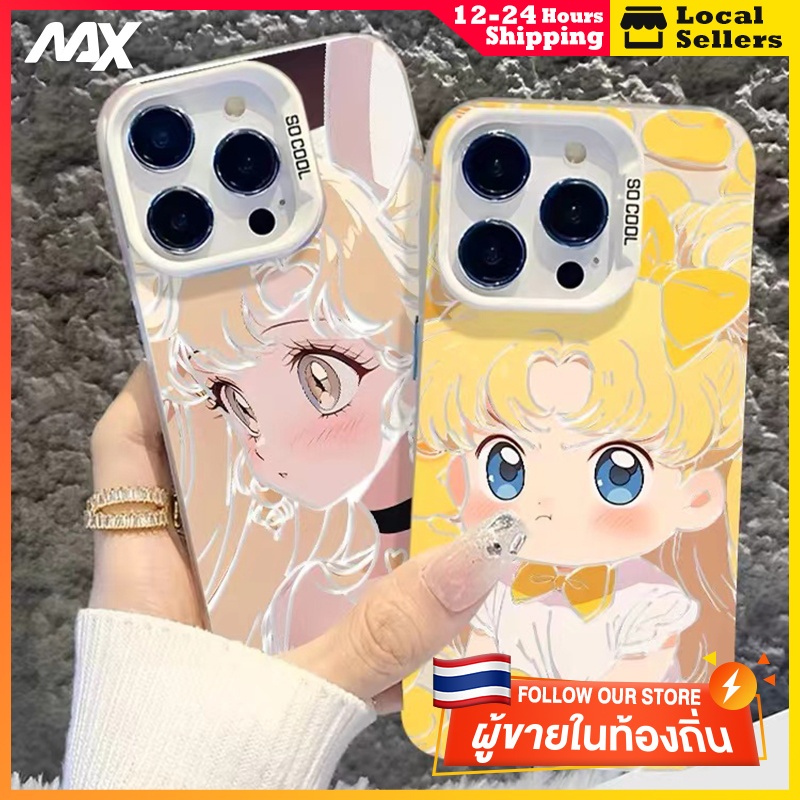 MAX เซเลอร์มูน เคสโทรศัพท์มือถือ ฉลาก สําหรับ กันกระแทกหรูหรา for iPhone 11 12 13 14 15 14pro 13promax