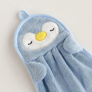 Ecoco ผ้าเช็ดมือ ผ้าทำความสะอาด อเนกประสงค์ ผ้าเช็ดมือแบบแขวน ลายการ์ตูน กำมะหยี่ปะการัง มี 3 สีให้เลือก