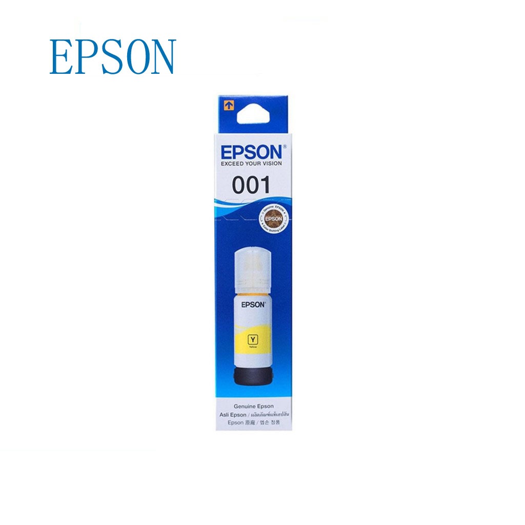 [หมึกพิมพ์] Epson 001 BK/C/M/Y เลือกสี หมึกแท้ 100% 4 สี (พร้อมกล่อง) รุ่นT03Y100/T03 Y200 L4150,L4160,L6160,L6170,L6190