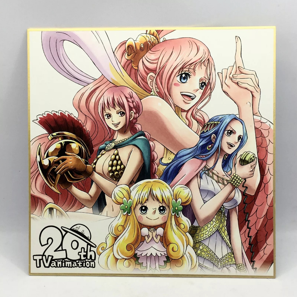 One Piece Shirahoshi Vivi Rebecca 20th TV Animation colored paper Shikishi