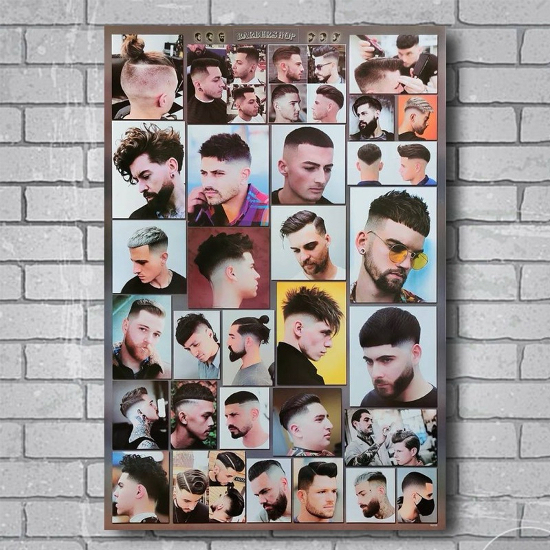 โปสเตอร์ทรงผม Hairstyles ขนาด 34.5 x 23.5 นิ้ว (88 x 60 ซม.โดยประมาณ) โปสเตอร์ติดผนัง โปสเตอร์สวยๆ