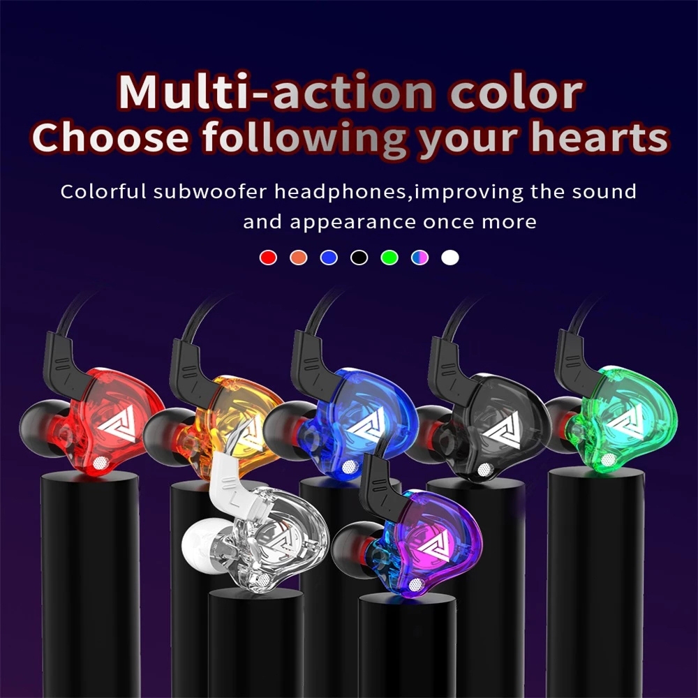 หูฟังอินเอียร์ Qkz AK6 แบบมีสาย aux 3.5 มม ไมโครโฟนในตัว