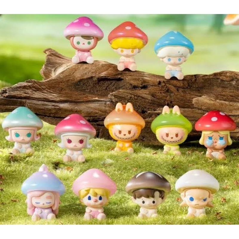 ยกเซตกด 12ชิ้น [พร้อมส่งในไทย] Pop Bean Mushroom series (เห็ด) × Pop mart แท้