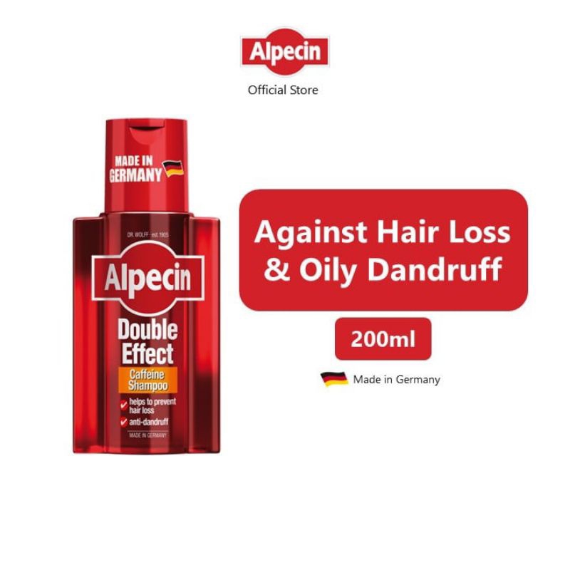 พร้อมส่ง Alpecin Double-Effect Caffeine Shampoo อัลเปซิน ขวดแดง แชมพูสระผม ผมร่วง 200 ml.