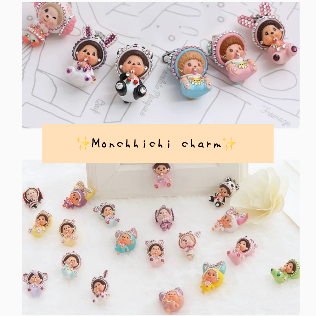 พร้อมส่งจากไทย จี้ม่อนชิชิ monchhichi charm ของแท้