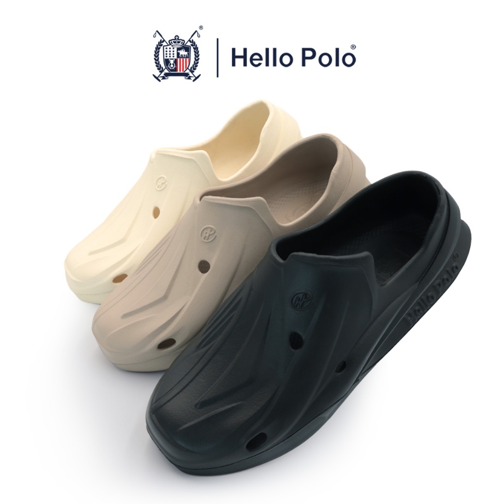 Hello Polo เบาสบาย รองเท้าแฟชั่นลําลอง ทนต่อการสึกหรอ สไตล์ทันสมัย สําหรับสตรี รองเท้าแตะนุ่ม สะดวกสบายทุกฤดู HP8027