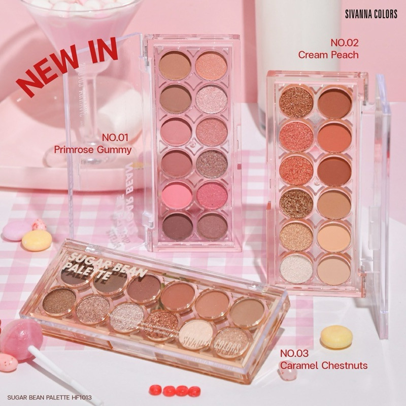 พาเลท พาเลทตา อายแชโดว์ SIVANNA COLORS SUGAR BEAN PALETTE HF1013 sivanna eyeshadow