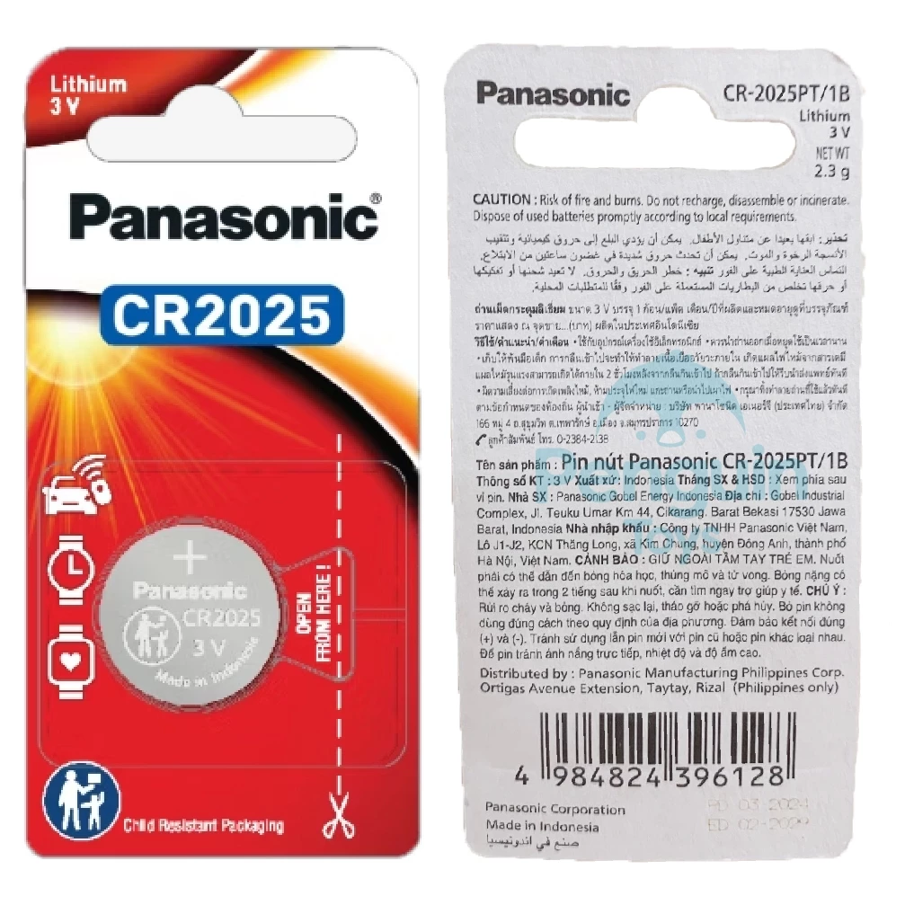 ถ่านกระดุมลิเธียม Panasonic CR2032 / CR2016 / CR2025 3V thumbnail 4