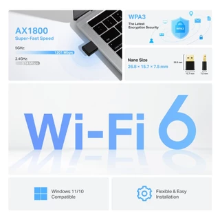 TP-LINK (Archer TX20U Nano) AX1800 Nano Wi-Fi 6 Wireless USB Adapter