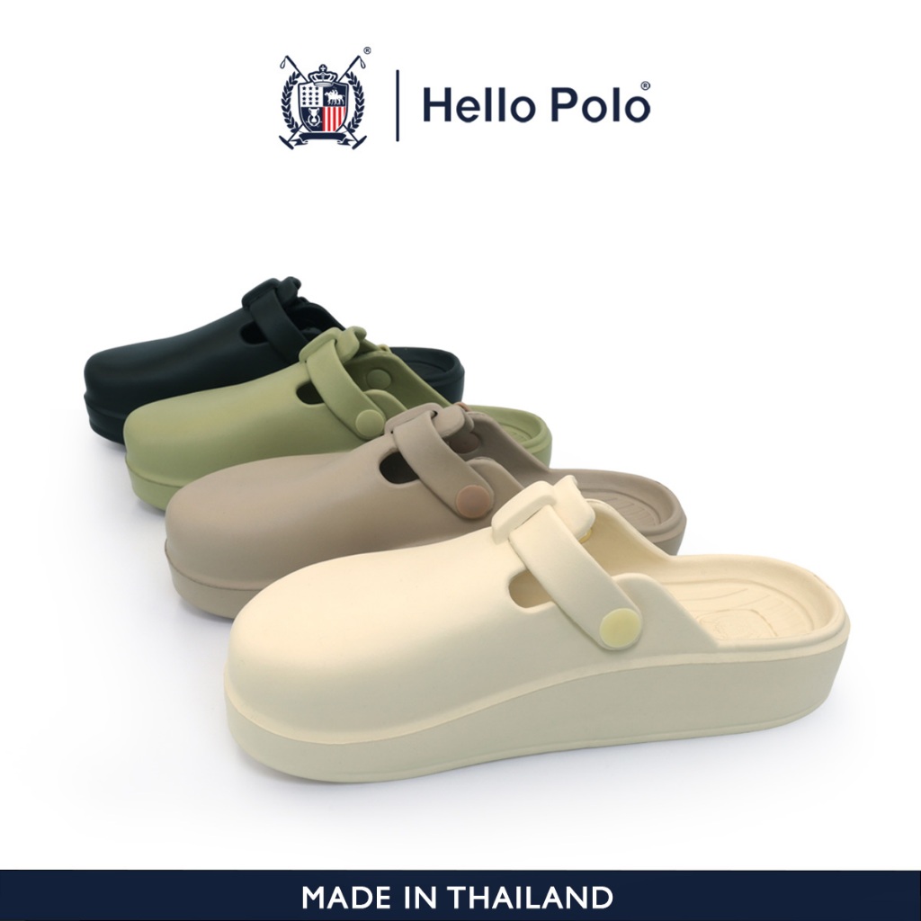 Hello Polo รุ่น HP8036 รองเท้าแตะเปิดส้น พื้นนุ่มนิ่ม เบาสบาย เข้ากับทุกการแต่งกาย แฟชั่นผู้หญิง EVA