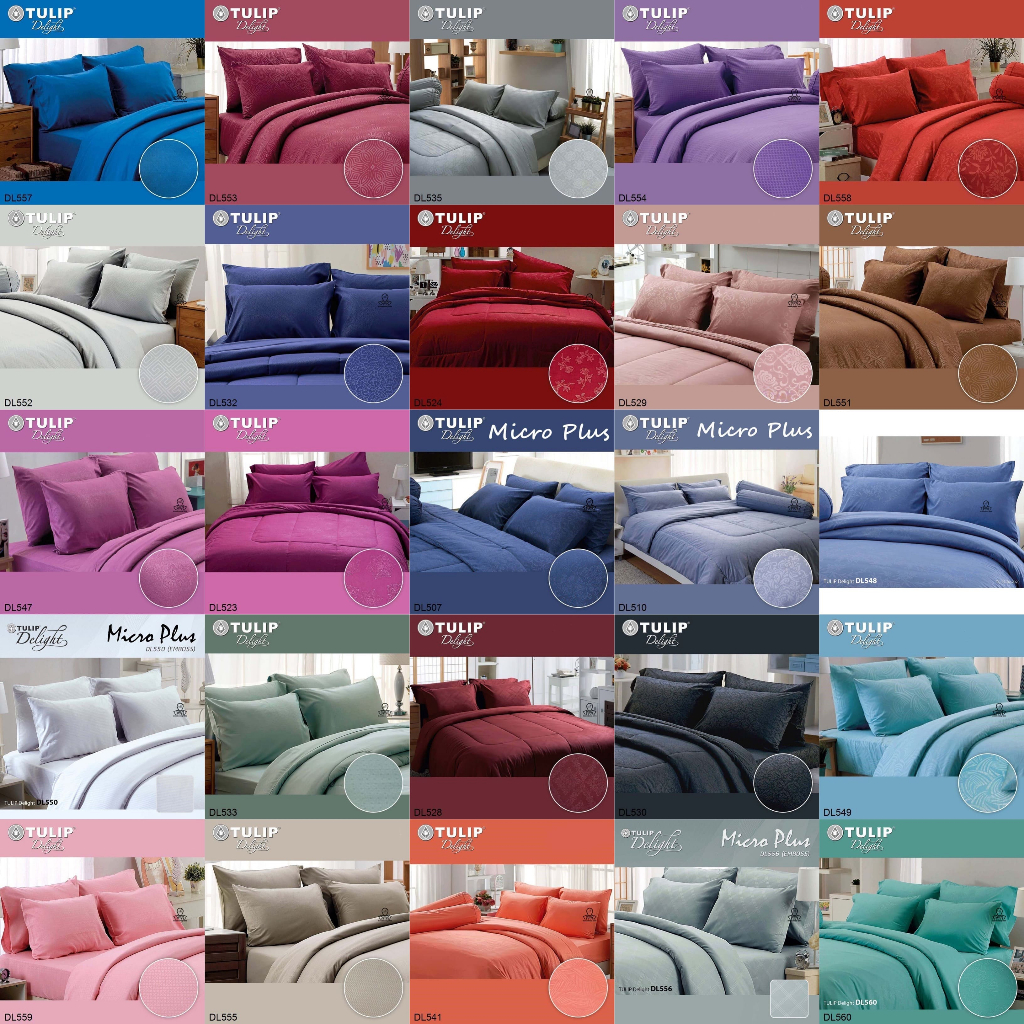 Tulip Delight ผ้าปูที่นอน 3.5/5/6 ฟุต (ไม่รวมผ้านวม) Emboss อัดลาย มีลายนูนเบาๆ บนเนื้อผ้าสัมผัสได้ P.1