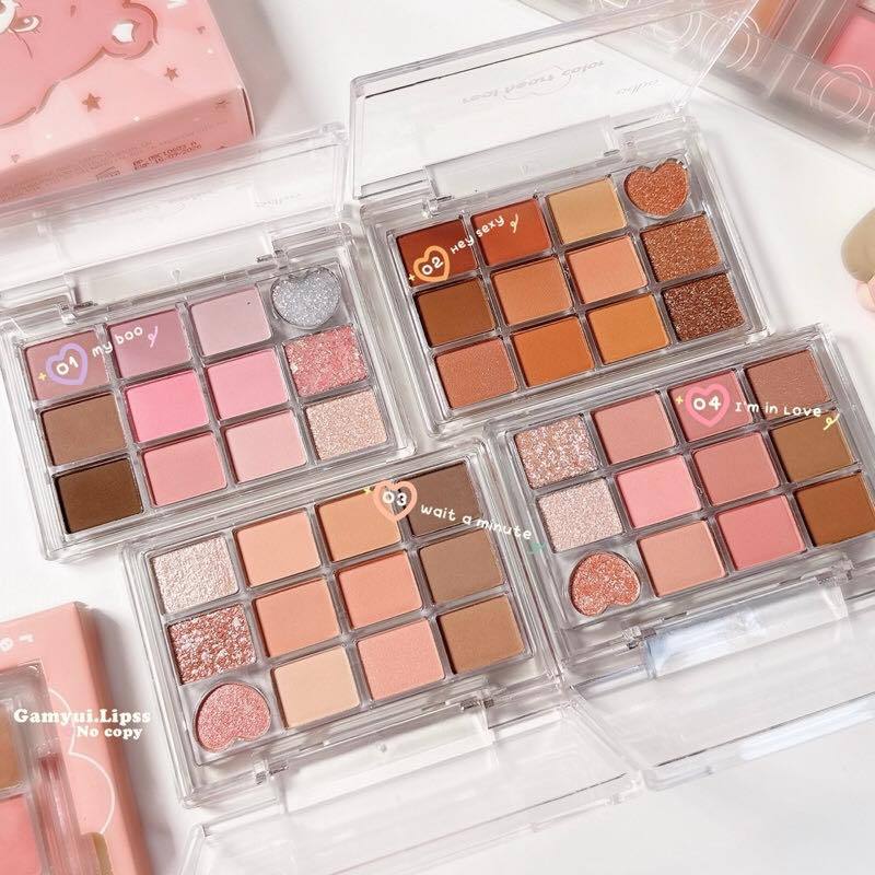 odbo Real Heart Color Eye Palette (OD2019)  โอดีบีโอ เรียล ฮาร์ท คัลเลอร์ อาย พาเลท
