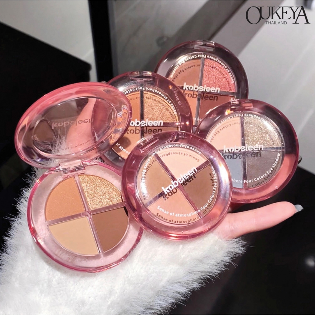 OUKEYA พาเลทอายแชโดว์ เนื้อแมตต์ ชิมเมอร์ ประกายมุก สี่สี
