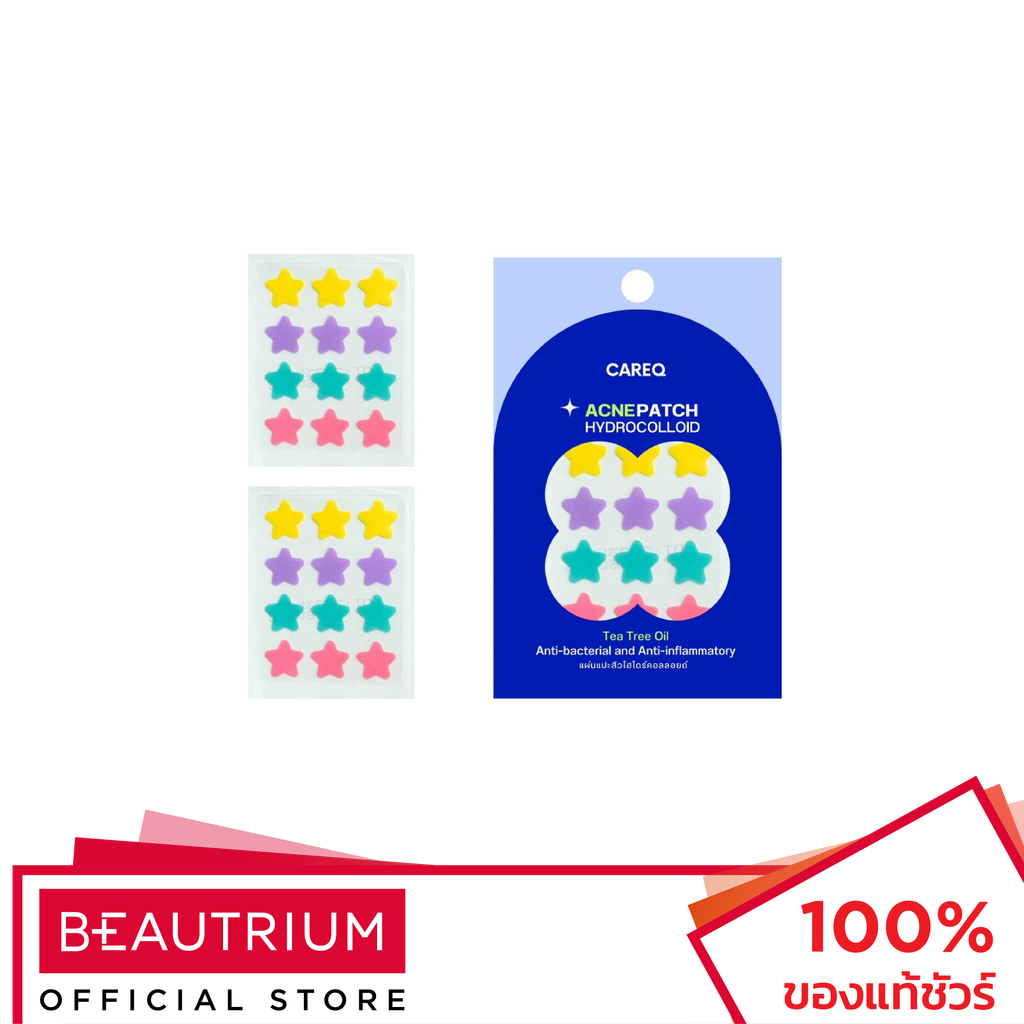 CAREQ Acne Patch Hydrocolloid Star แผ่นแปะสิว 24dots