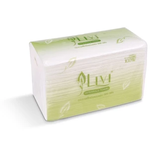 LIVI กระดาษเช็ดมือชนิดแผ่น ทิชชู่ กระดาษทิชชู่ (Virgin)