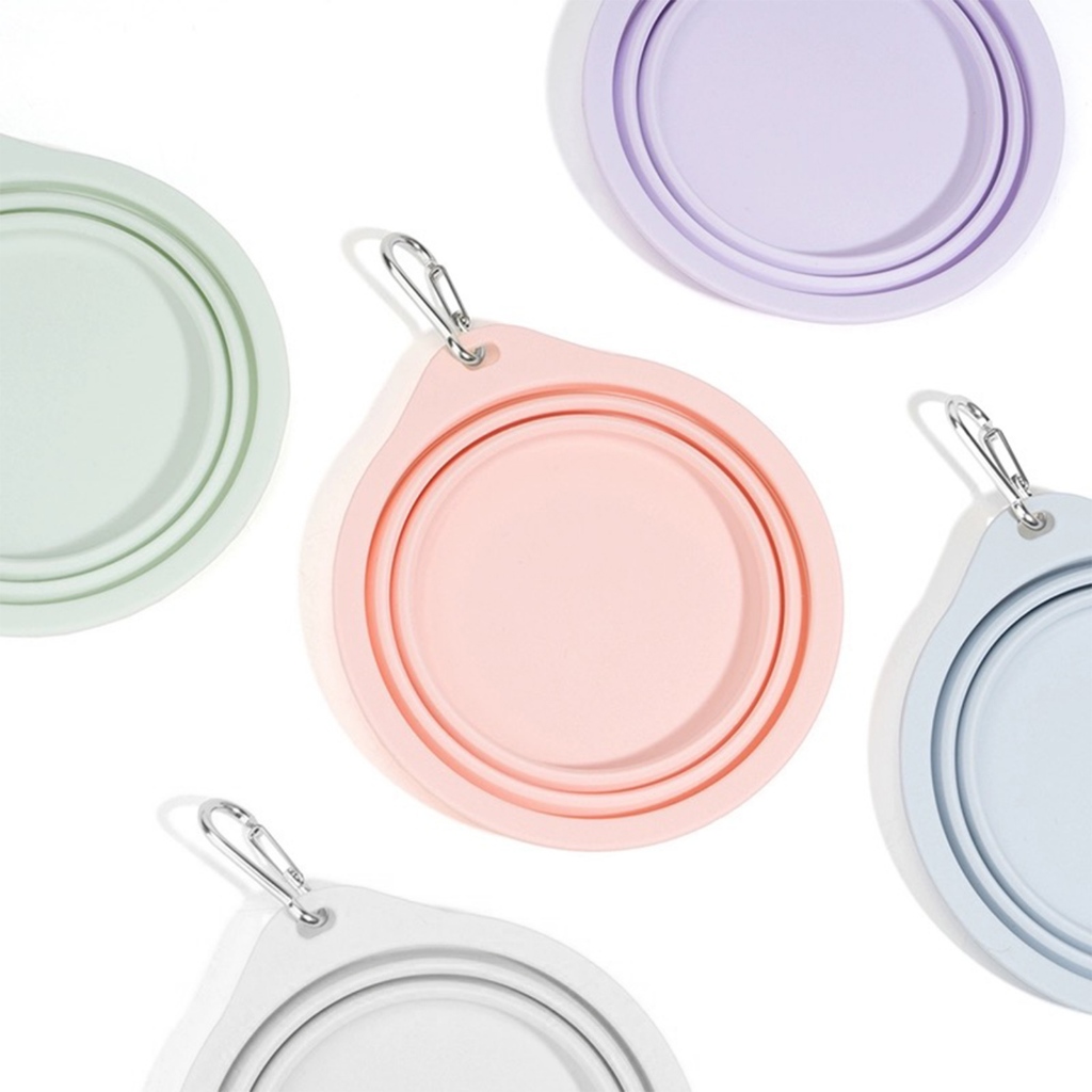 yoyopet : ชามซิลิโคนพกพา แบบนิ่ม พับได้ ชามอาหารสัตว์เลี้ยง หมา แมว ทนต่ออุณหภูมิสูง ง่ายต่อการพกพา - รูปที่ 5