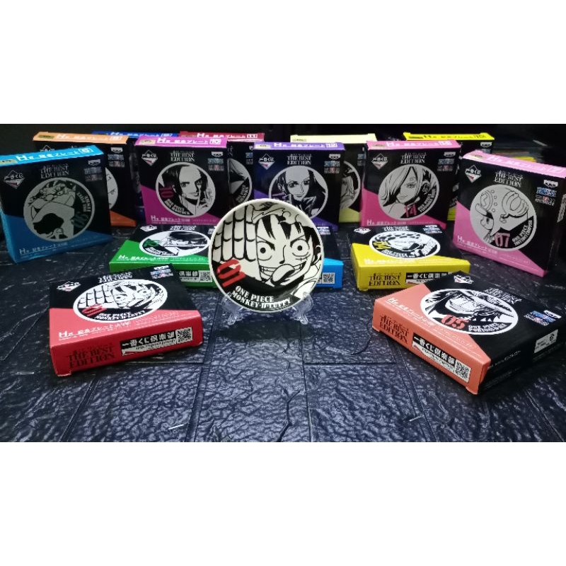 One Piece The Best Edition H Prize[15618]จานรองแก้ว,กล่องไม่สวย ตั้งโชว์พร้อมฐาน