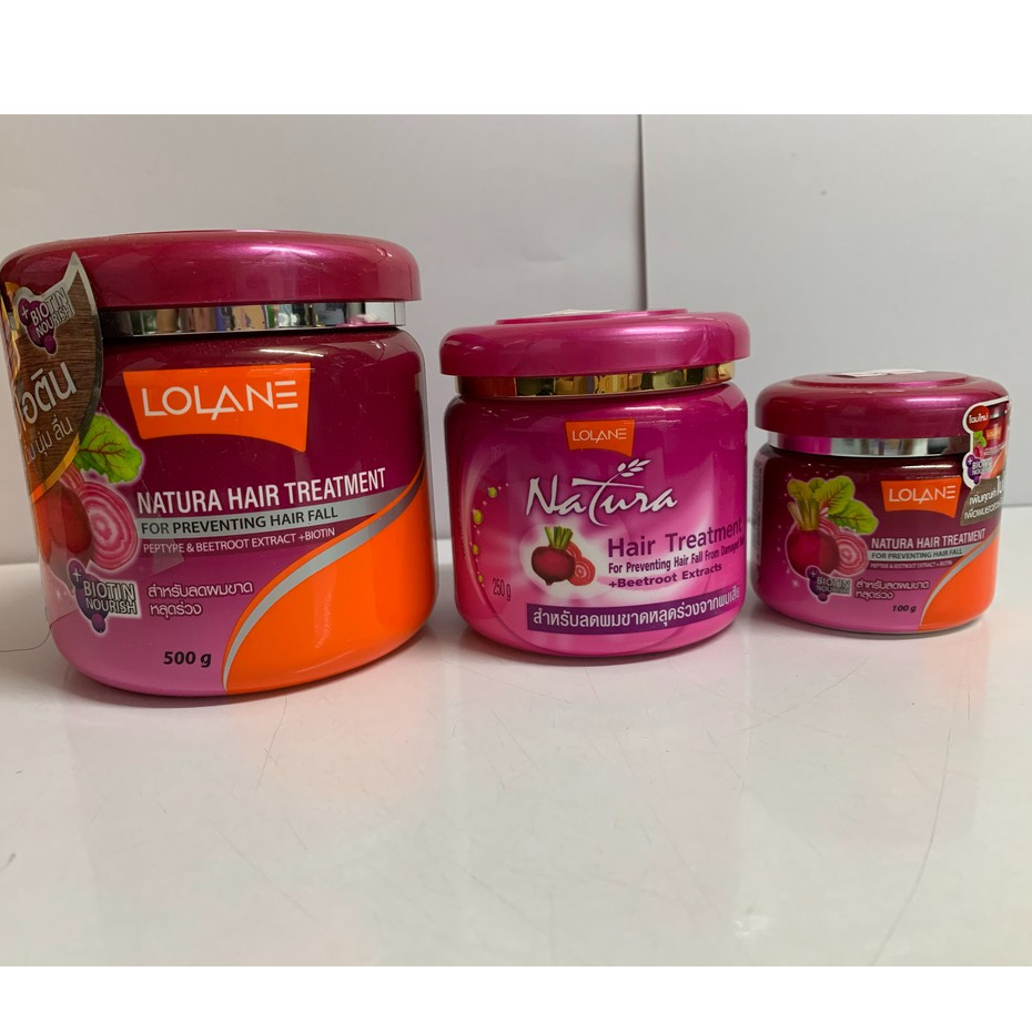 Lolane Natura Hair Treatment Beetroot Extract โลแลน ครีมหมักผม สีชมพูบานเย็น