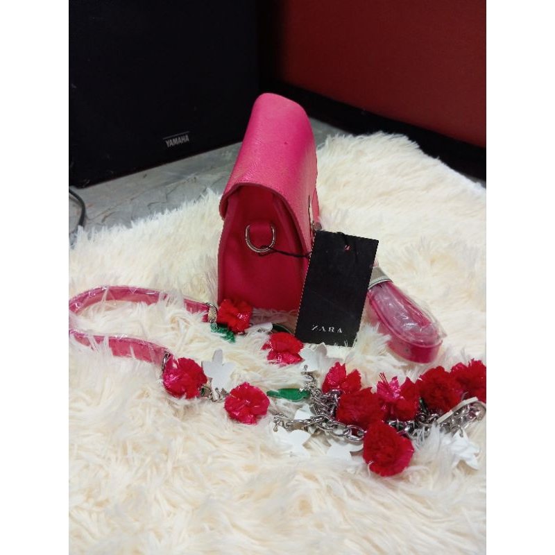 ZARA กระเป๋าสะพาย ZARA สีชมพู ผู้หญิง