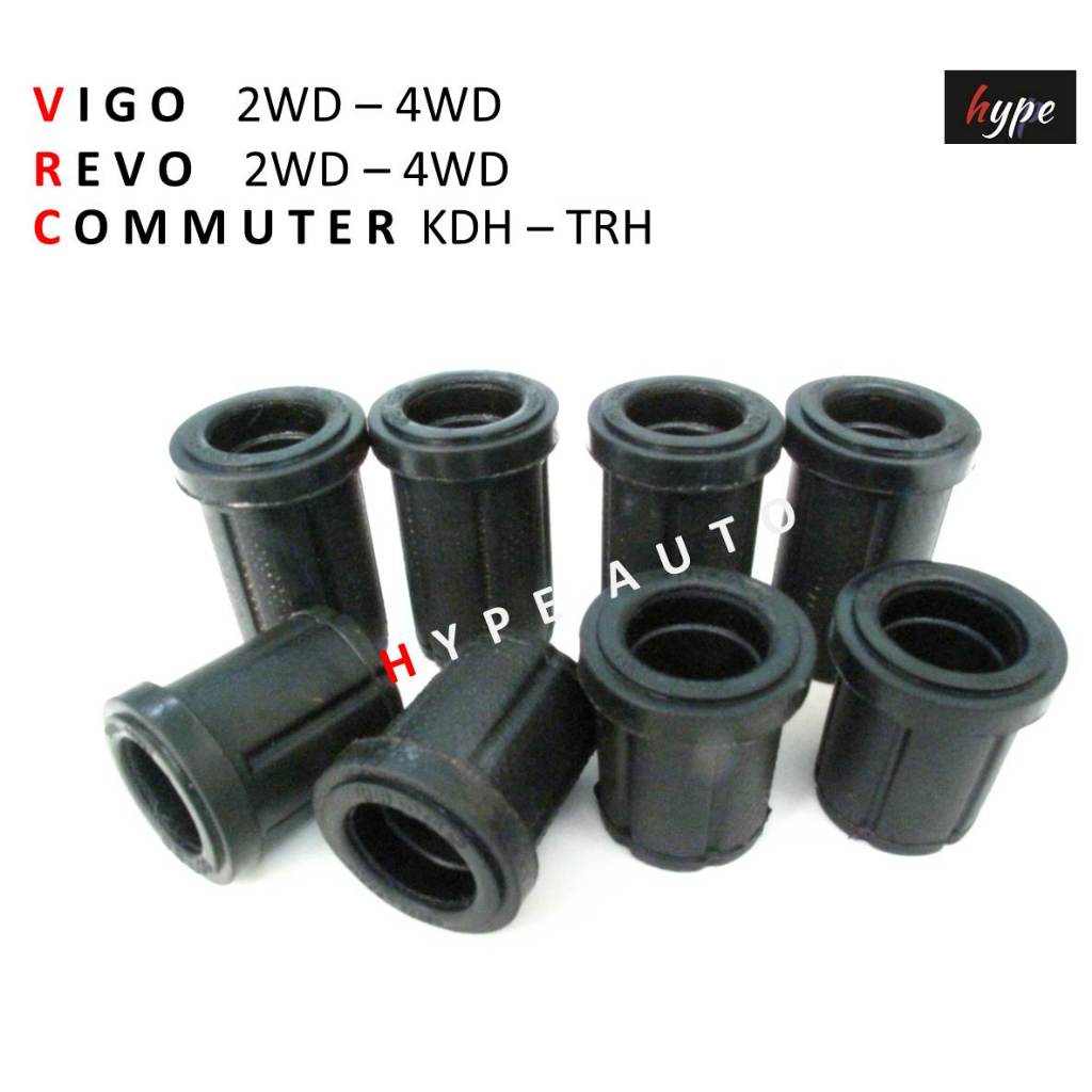 ยางหูแหนบ หลัง เสริมผ้าใบ สำหรับ โตโยต้า วีโก้ VIGO / รีโว่ REVO / รถตู้ คอมมิวเตอร์ COMMUTER KDH - TRH ( 8 ตัว)