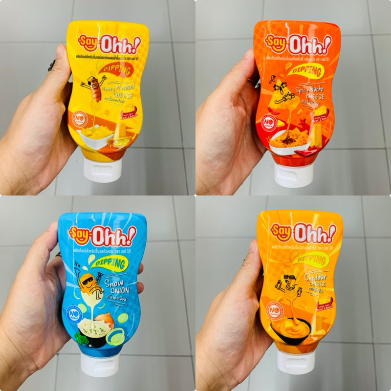 Say Ohh! dipping sauce ซอสจิ้ม ตรา เซย์ โอ้! 200g มี 4 แบบ Honey Mustard Cheese  Spicy Nacho Onion C